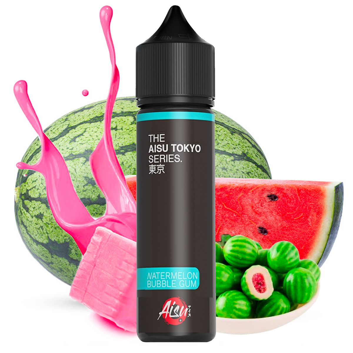 Aisu Tokyo Series - Bubblegum pastèque 60ml Longfill