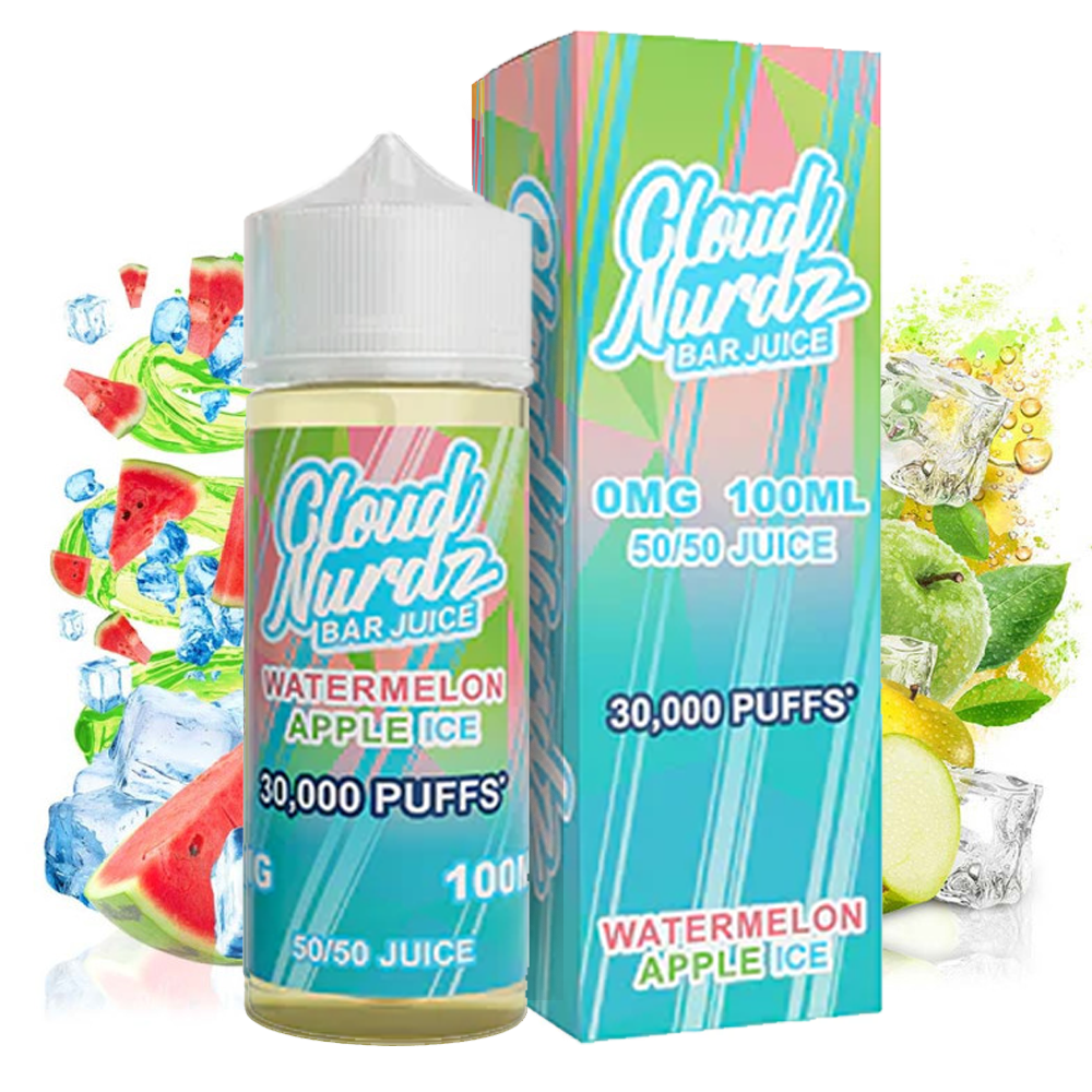 Cloud Nurdz - Watermelon Apple Ice 100ml Shortfill