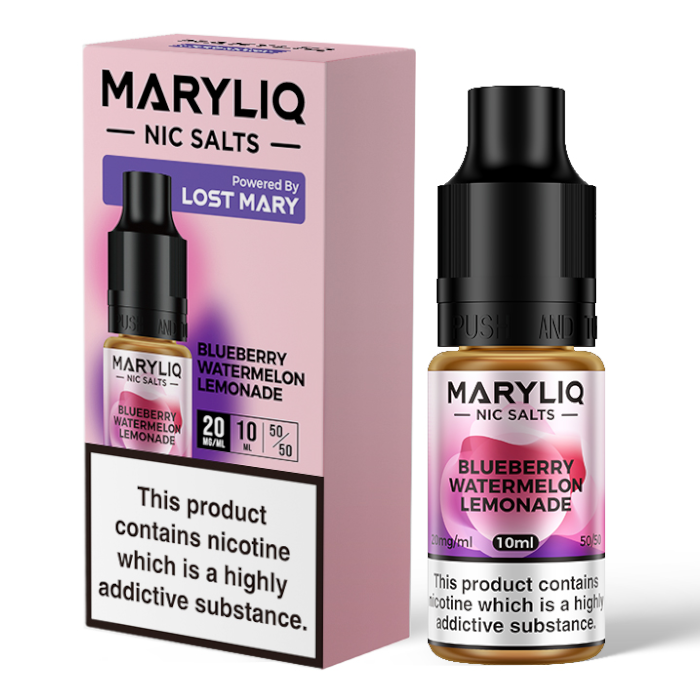 Maryliq - Limonade à la pastèque et aux bleuets 10 ml 20 mg de sel de nicotine