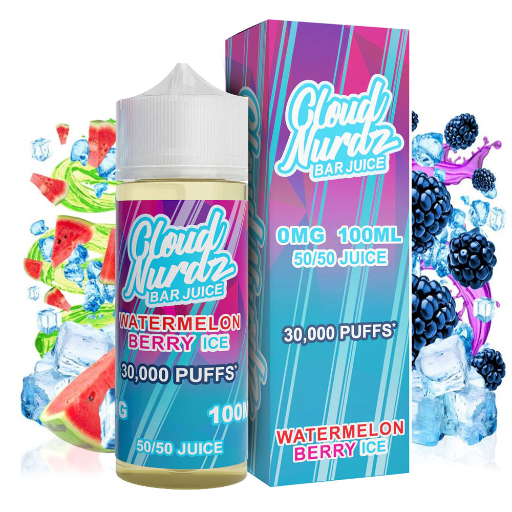 Cloud Nurdz - Watermelon Berry Ice 100ml Shortfill