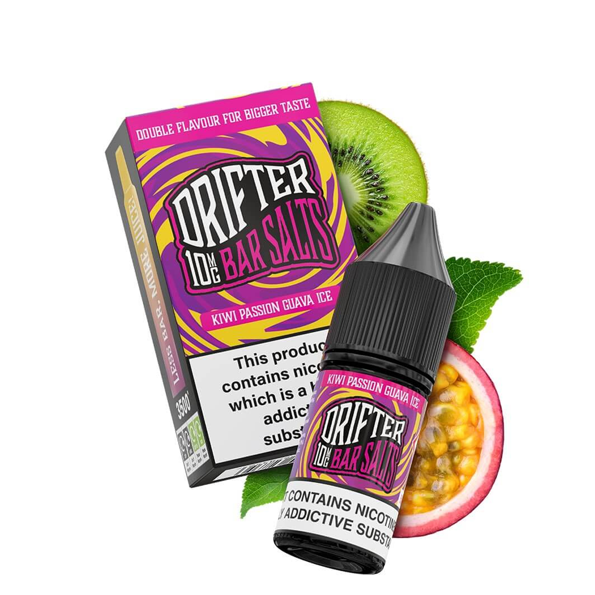 Drifter Bar Salts - Kiwi Passionfruit Guava Ice 10ml