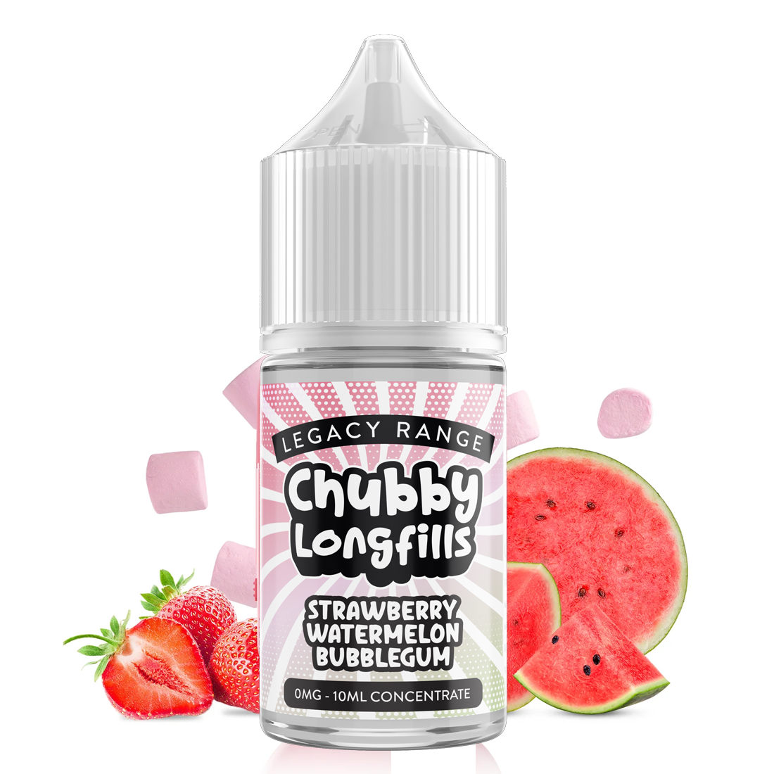 Chubby Longfills - Strawberry Watermelon Bubblegum 30ml